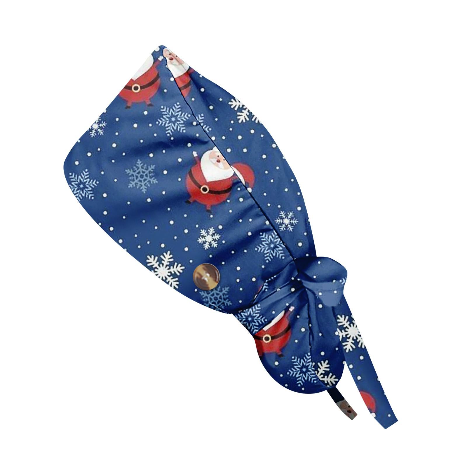 

Модная рождественская рабочая кепка с принтом, повседневная женская кепка с хвостиком, кепка с повязкой, кепка Baotou One Size