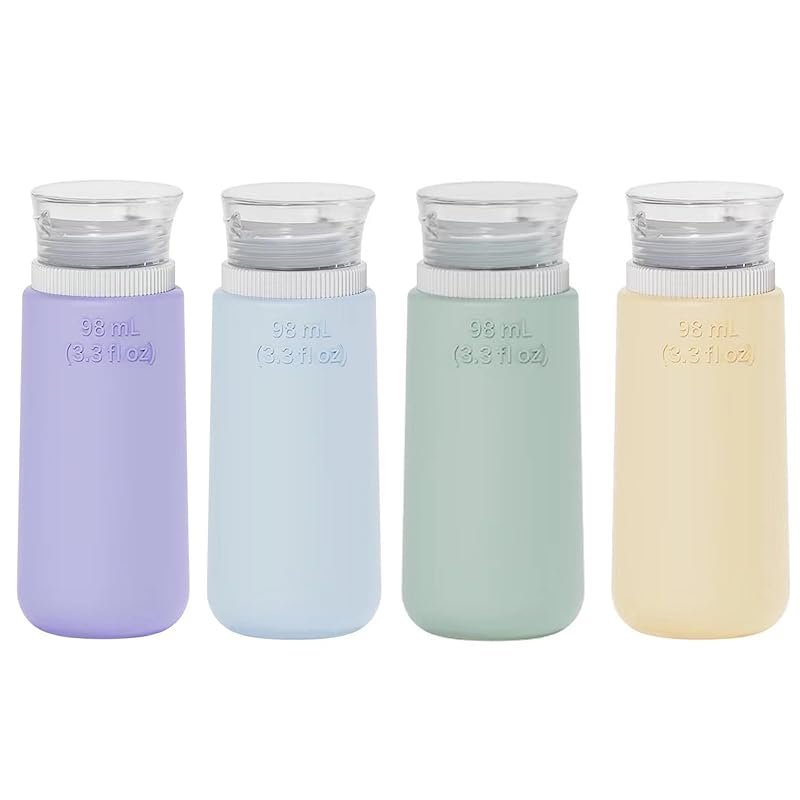 

[2024 Latest Model/Flight Attendant Recommended] Travel Bottle WESFAHON upright travel shampoo bottle Multi-sealed structure prevents liquid leakage