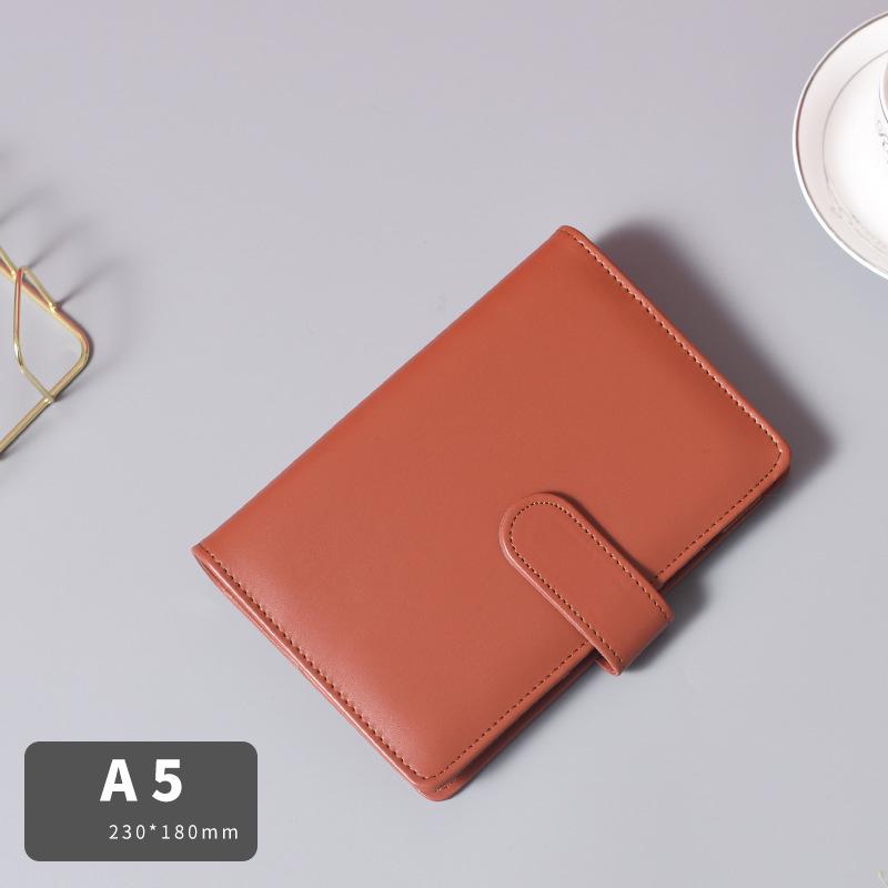 Customized Planner Diary Notebooks A5 A6 A7 Ring Binder Budget Pu Leather Binder Clip Notebook