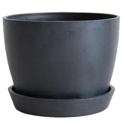 ECOPOTS Stockholm AND PLANTS (Black, Pot, Table-L (5))