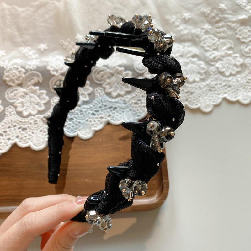 

Элегантная хрустальная повязка на голову из тюля Люксовый бохо-шик аксессуар для волос для женщин и девочек Подарок на День матери, День рождения, Свадьбу