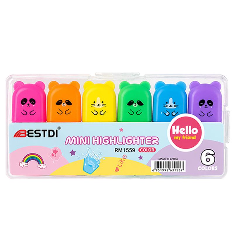 Super Cute Mini Cartoon Fluorescent Pen for Doodling and Notes