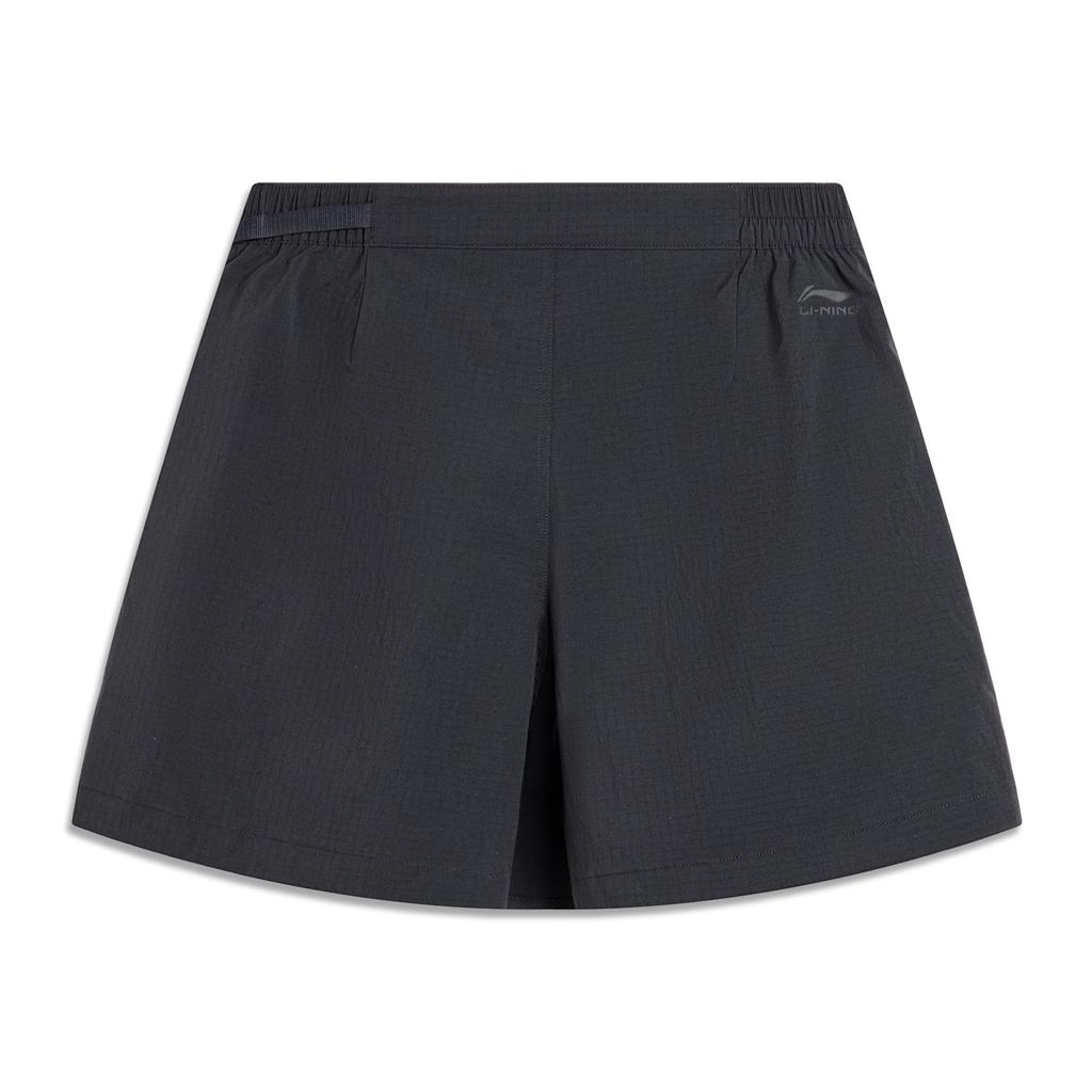 Li Ning CF Buchstaben Mid Waist Rock Bequemer Freizeitrock Damen Röcke Schwarz ASKU150-1