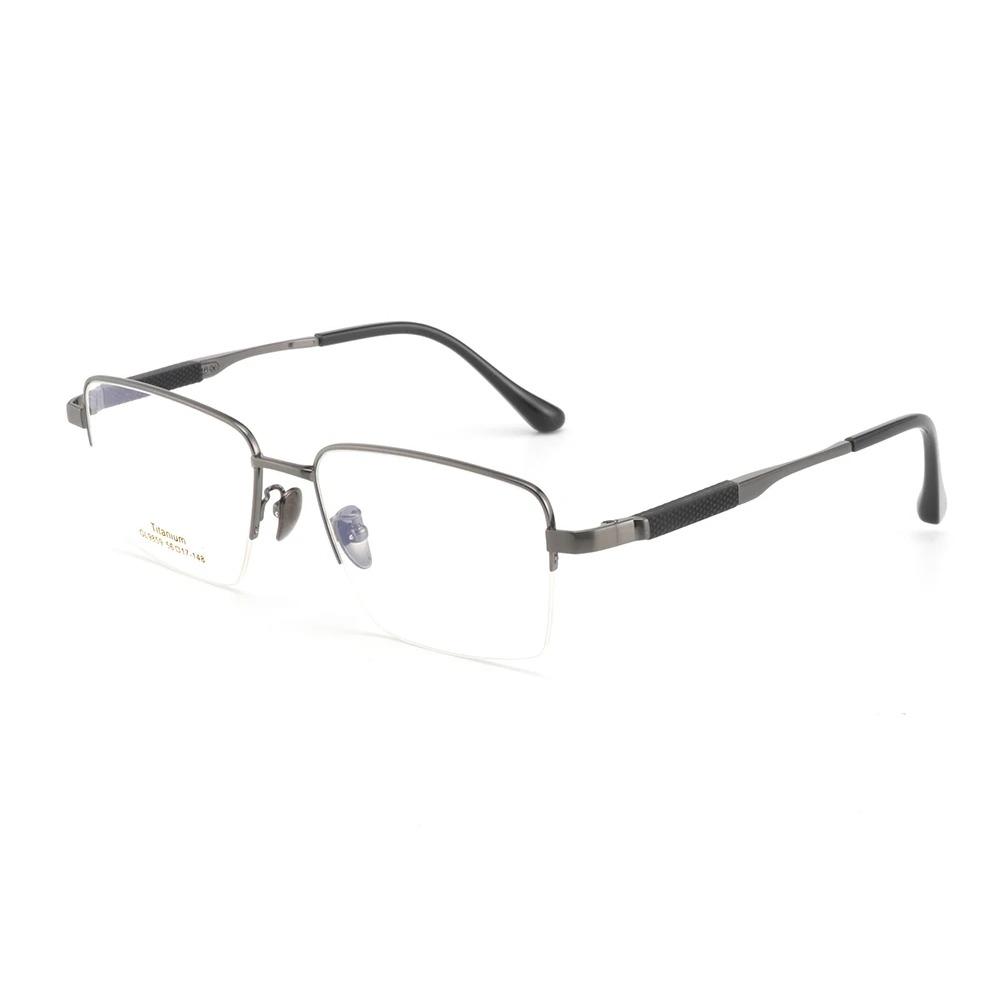 Óculos Masculinos de Titânio Puro Óculos de Uso Diário para Escritório Lentes de Prescrição Progressivas Miopia Hipermetropia Óculos Antirreflexo