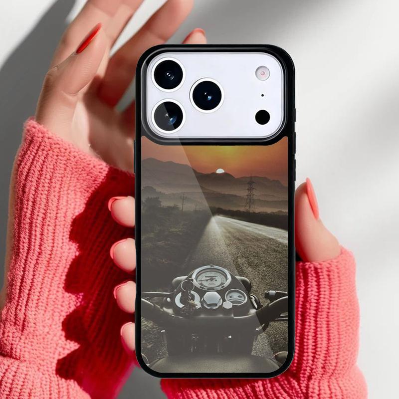 Moto Motorcycle Phone Case for iPhone 17 Air 16e 15 14 13 Pro Max Back Cover for 12 11 Pro Coque