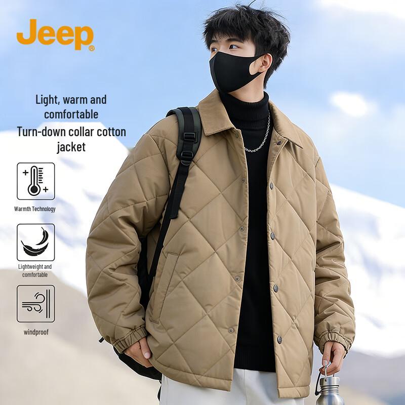 Jeep Men s Winter Lapel Padded Jacket M