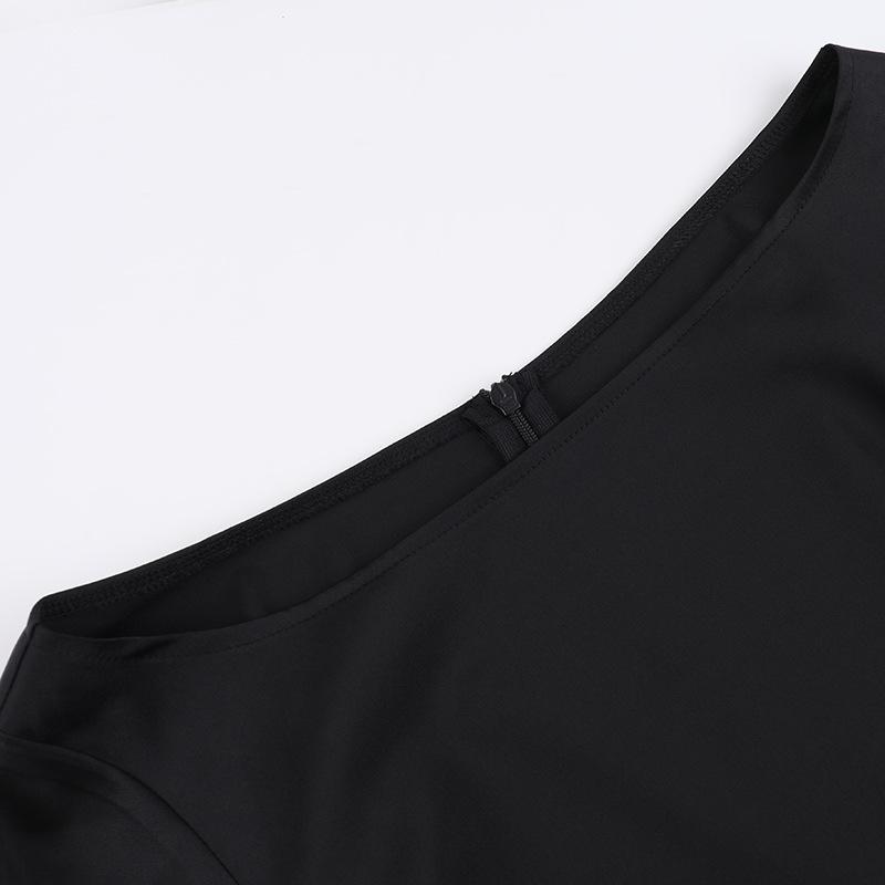 Temperament, Taillenformende Riemen, Satinkleid, Damen, Herbst, Modisch und Elegant, Slim Fit, Hüftbetonender kurzer Rock