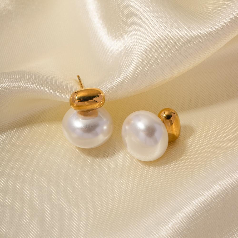 Yori Statement Stainless Steel Pearl Earrings for Women Fashion Party Waterproof Trendy Jewelry Gift 2025