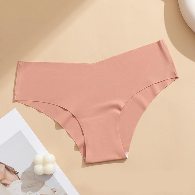 European and American ice silk seamless underwear women's breathable sports sexy pure cotton crotch quick-drying light women's briefs