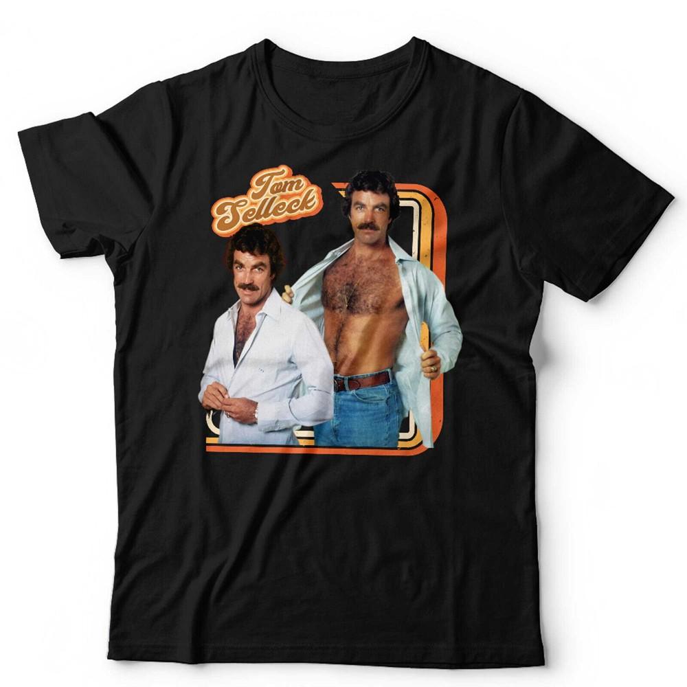 Tom Selleck Tshirt 70s Retro Star Unisex and Kids Throwback Homage Vintage Macho