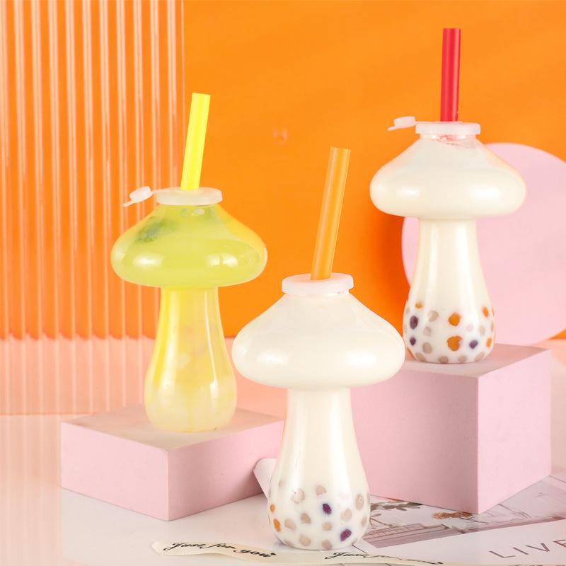 1/3ks Kawaii Lahve na vodu na mléčný čaj, kávu, džus, přenosný kelímek na pití, domov, průhledná láhev na nápoje na džusování