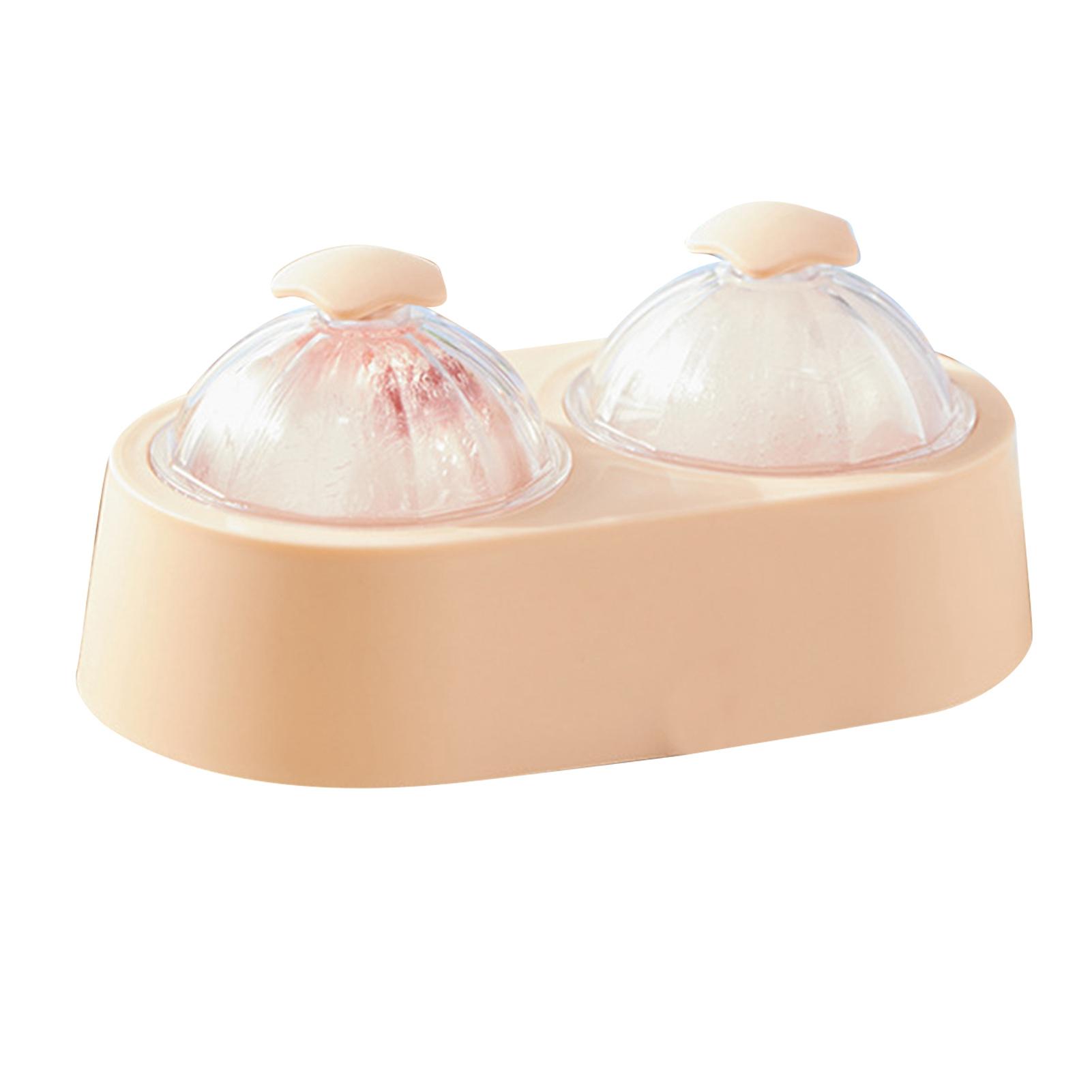 

Двойная форма для льда, круглый поддон для льда, форма для кубиков льда с крышкой для коктейлей на кухне и дома розовый