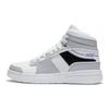 Li Ning Retro 90 Series Comfortable Casual Wear Resistant Shock Absorbing Non-Slip High-Top Lifestyle Shoes Women Shoes White Gray ABCS098-1