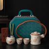 Ru Kiln Convenient Travel Tea Set Outdoor Camping Kuaike Cup High-end Tea Ware Company Events Business Companion