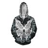 Butterfly Eagle Wolf Hoodie For Men Animal Demon Graphic Sweatshirt Leisure Loose Zipper Pullover Comfortable Hoodies