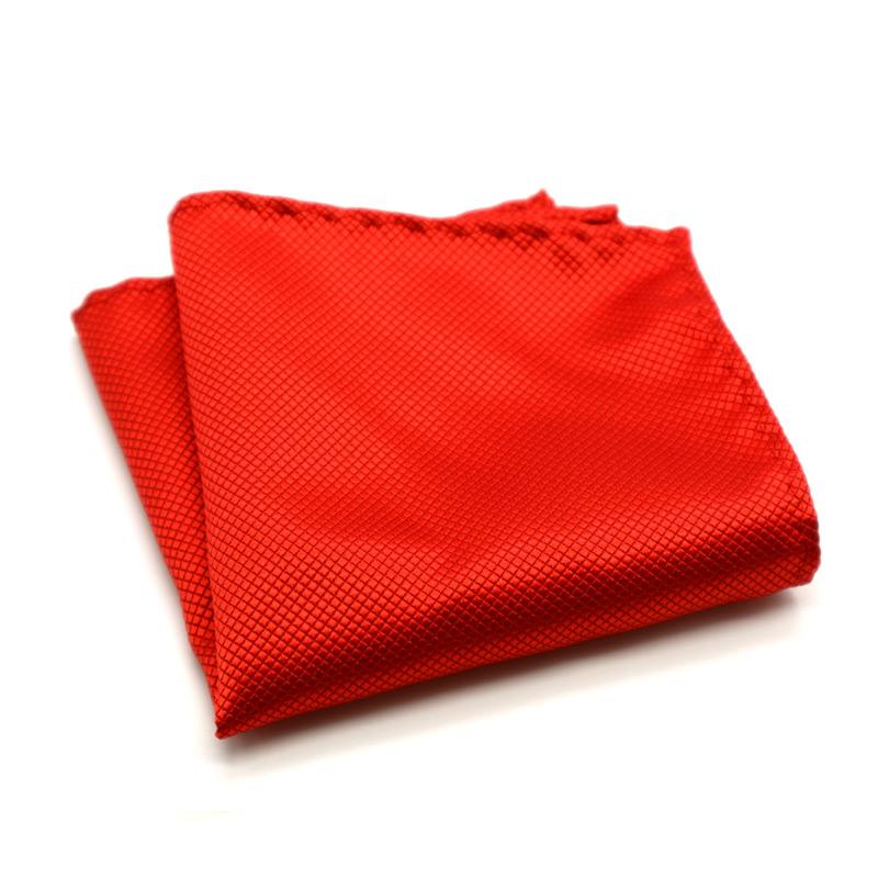 Luxury Men's Handkerchief Plaid Solid Color Hankies Polyester Hanky Business Pocket Square Chest Towel 21*21CM
