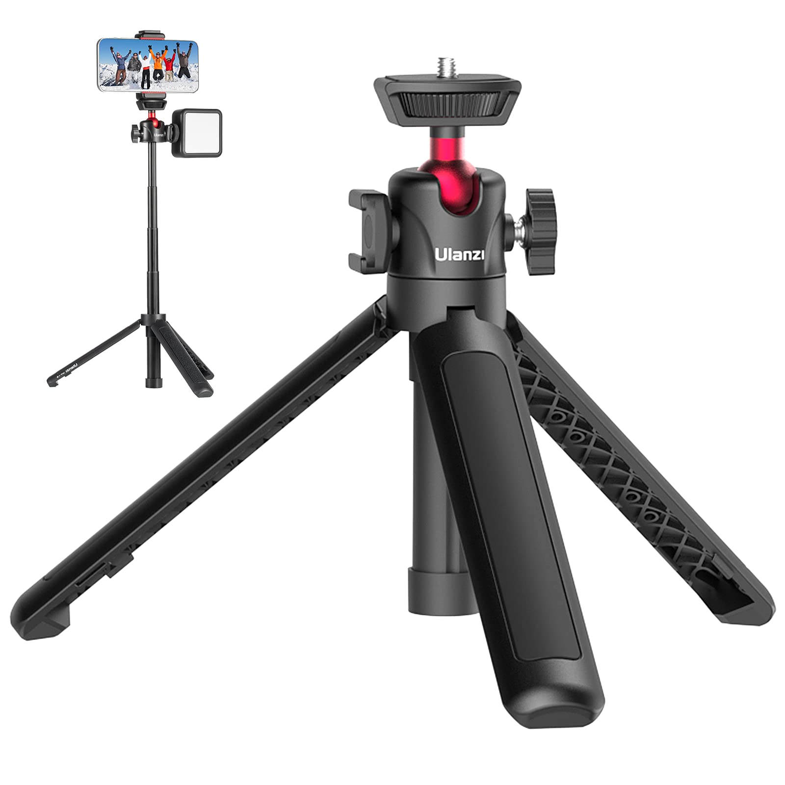 

Ulanzi Mini Tripod with Cold Telescopic Screw Max Height Tabletop Tripod for Selfie Video and G7X Mark for Vlogging and Live Streaming MT-16 Shoe,