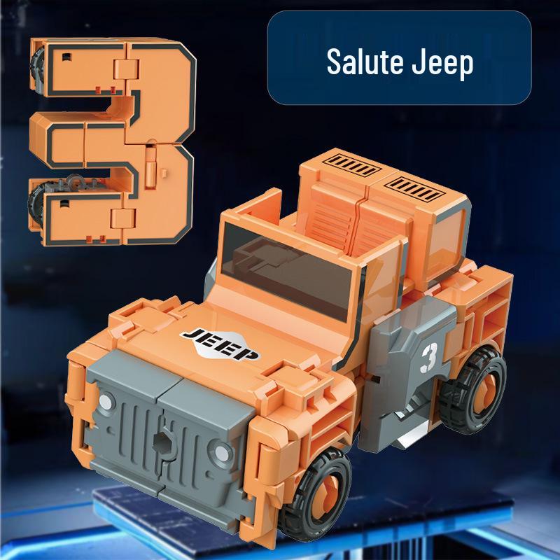 Children's Transforming Number Robot Toy Combiner – Assembled Autobot