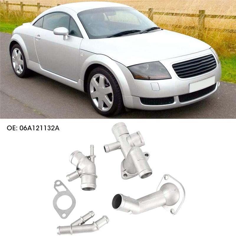 Набор из 5 шт. 06A121132A Аксессуары Для VW MK4 1.8T TT Алюминиевый фланец охлаждения Комплект для модернизации Охлаждение двигателя Охлаждающая жидкость
