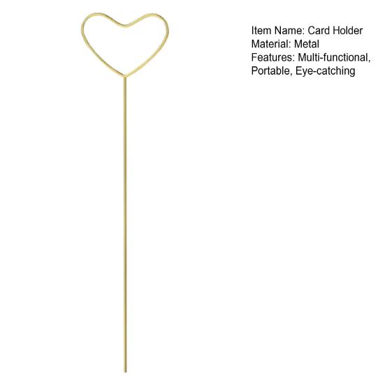 100 Pcs Metal Floral Place Card Holder Round Star Heart Shape