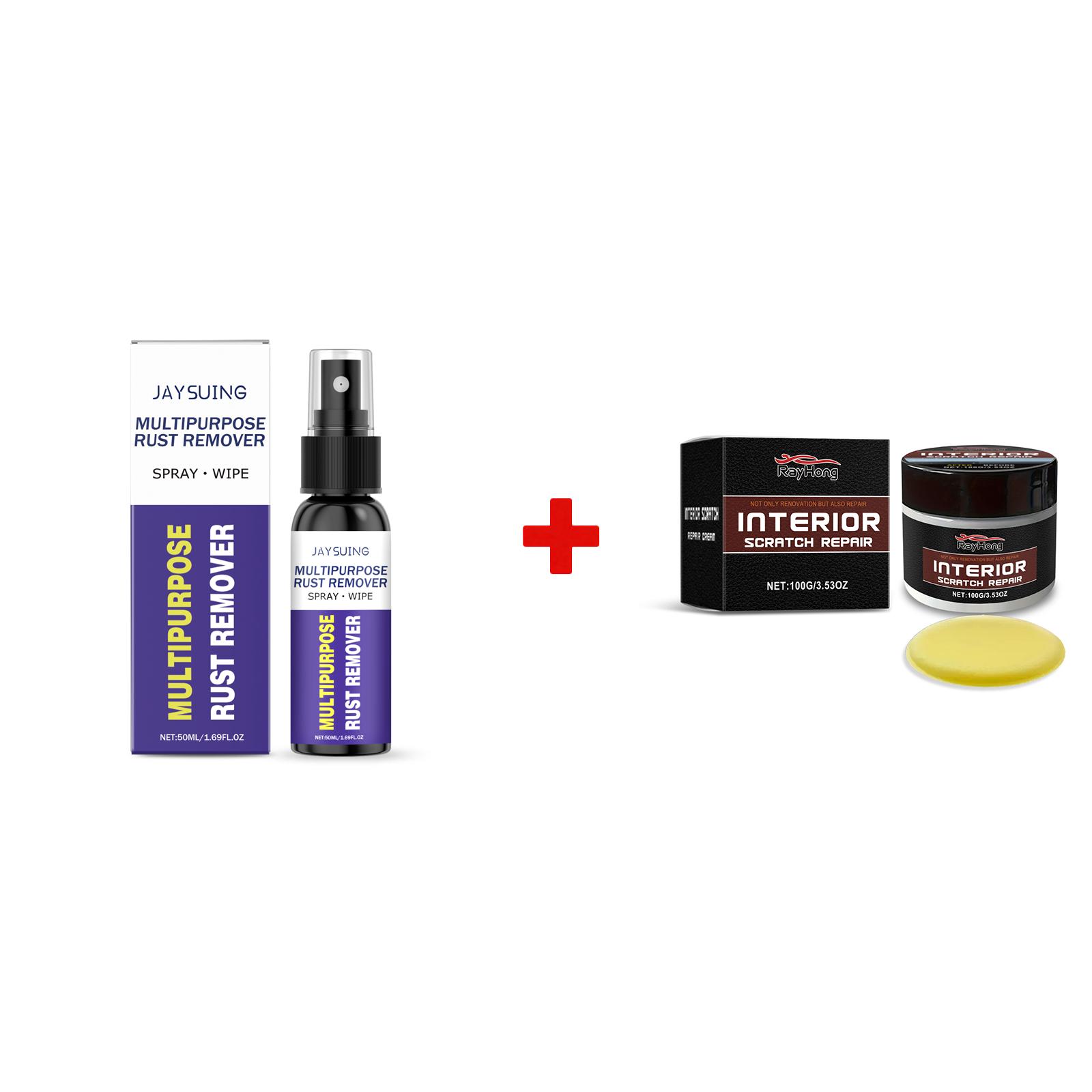 

Metal Rust Remover and Car Scratch Care Wax Two-Piece Set, Suitable for Car Cleaning, Rust Removal, Polishing, and Renovation, 50ml + 100g