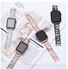 Bling Strap for Apple Watch Band 40mm 44mm 38mm 42mm Lady Belt Correas Stainless Steel Bracelet iWatch Series 3 4 5 Se 6 Band