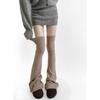 Ribbed Knit Slimming Thigh High Long Socks Elegant Solid Color Designs Flared Over Knee Leg Warmers Stockings for Women