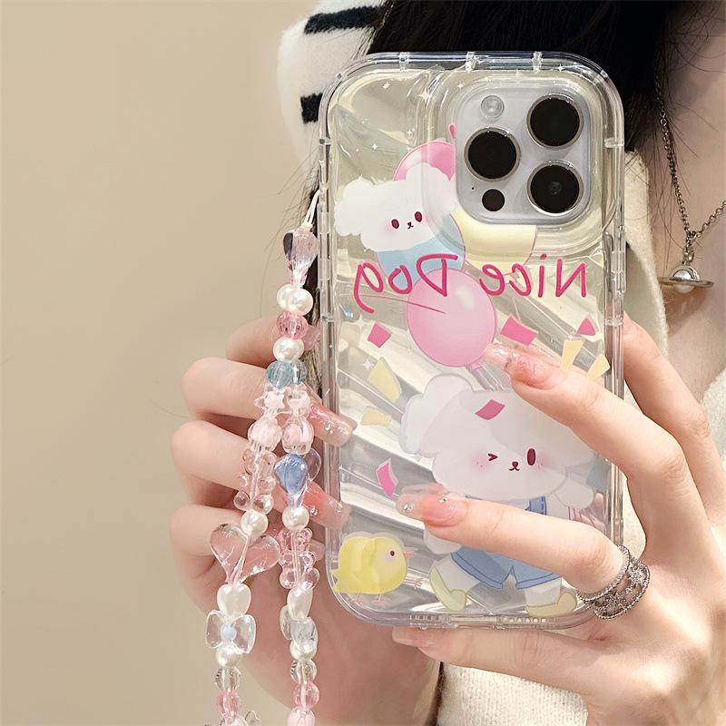 Zhitai Soft Shell Phone Case for iPhone 14/13/12/11 & 7/8 with Chain Accessory.