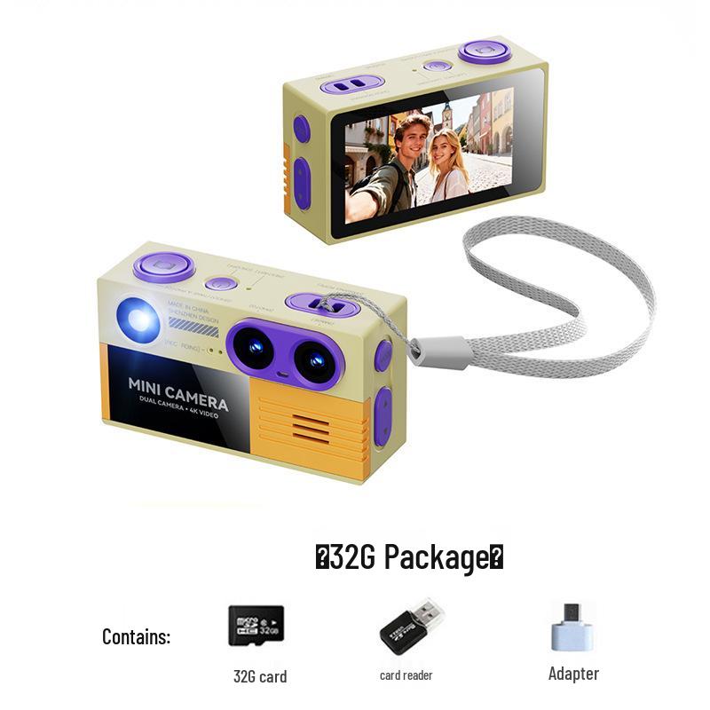G9 Mini Dual Lens 4K HD Student Pocket Camcorder for Children.