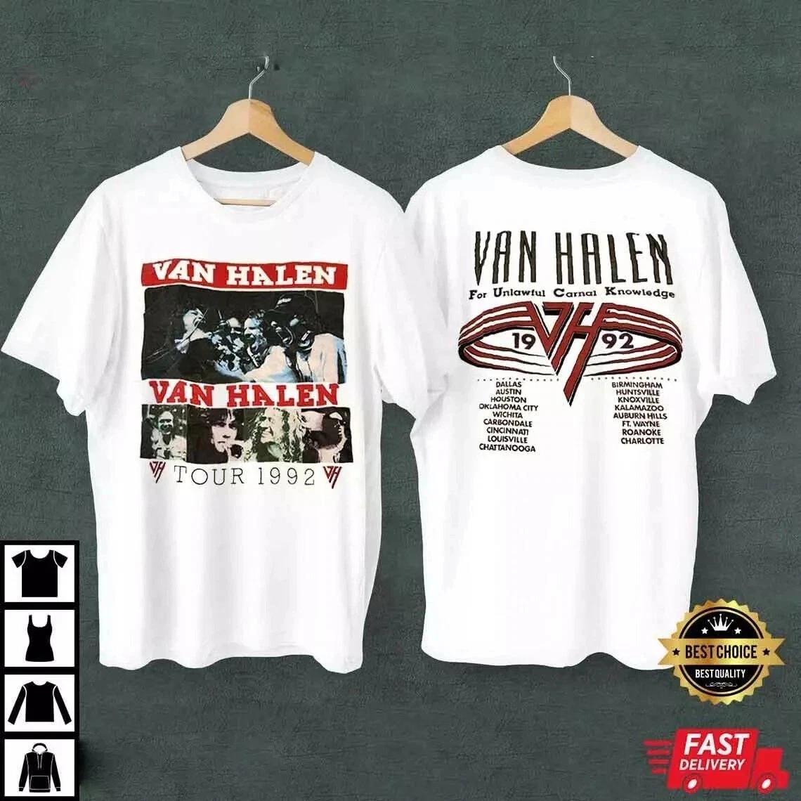 

Винтажная футболка Van Halen Тур 1992 Унисекс Подарок для Мужчин Женщин Все Размеры S-5XL S