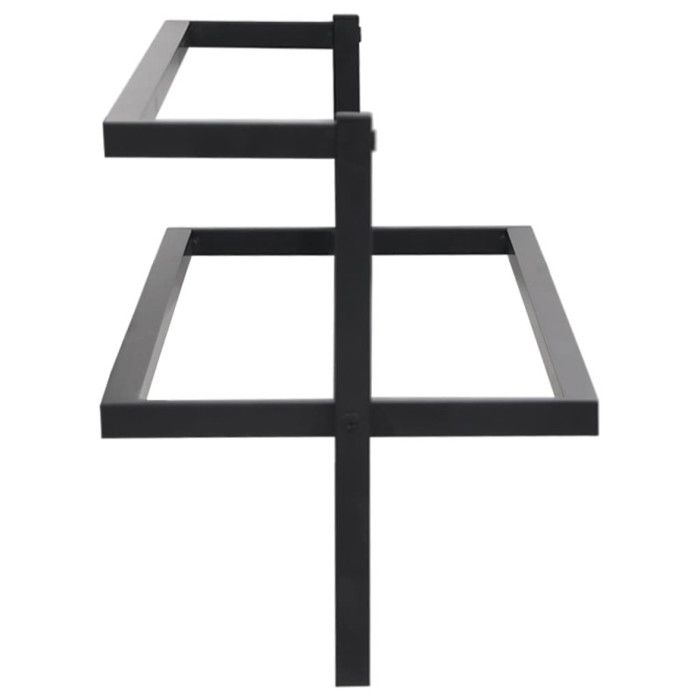 VidaXL Towel Rack Black 95x25x22 Cm Iron
