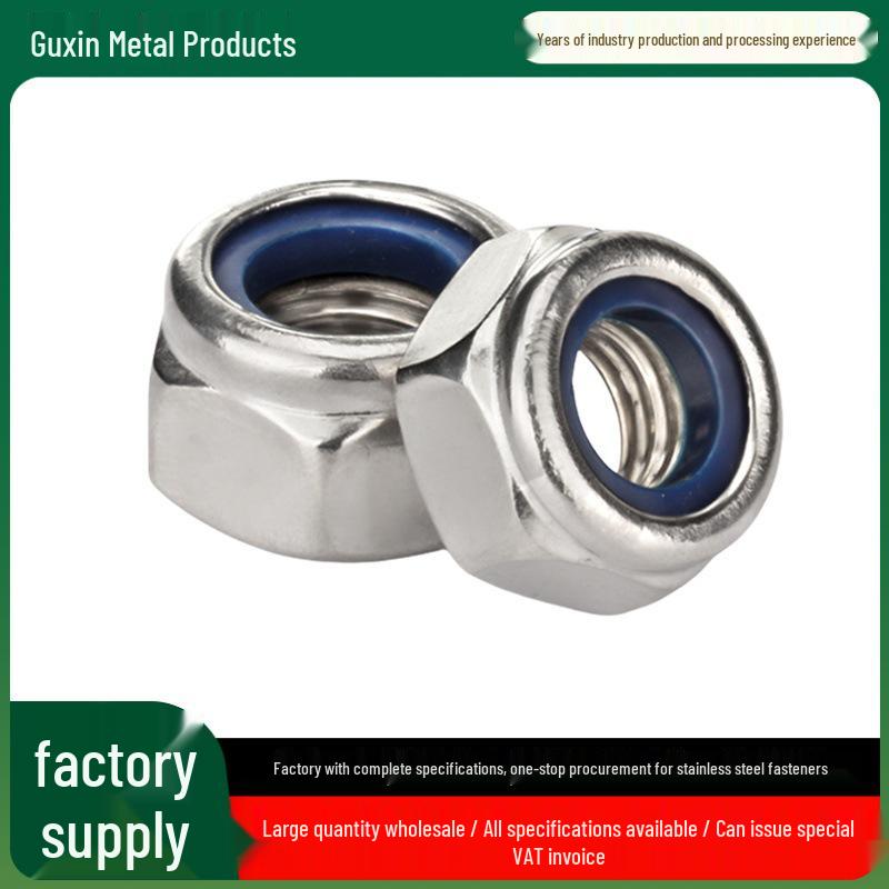 Stainless Steel Self-locking Nylon Lock Nut DIN985, M3-M30, Anti-slip/loosening.