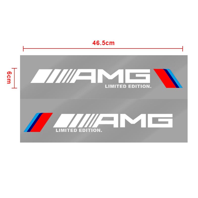 2pcs Car Side Door Sticker Badge Decal Decoration Emblem For Mercedes-Benz AMG C200 C300 A B C E GLA CLA GLK GL ML GLE W204 W205 W203 W211 W212 W213