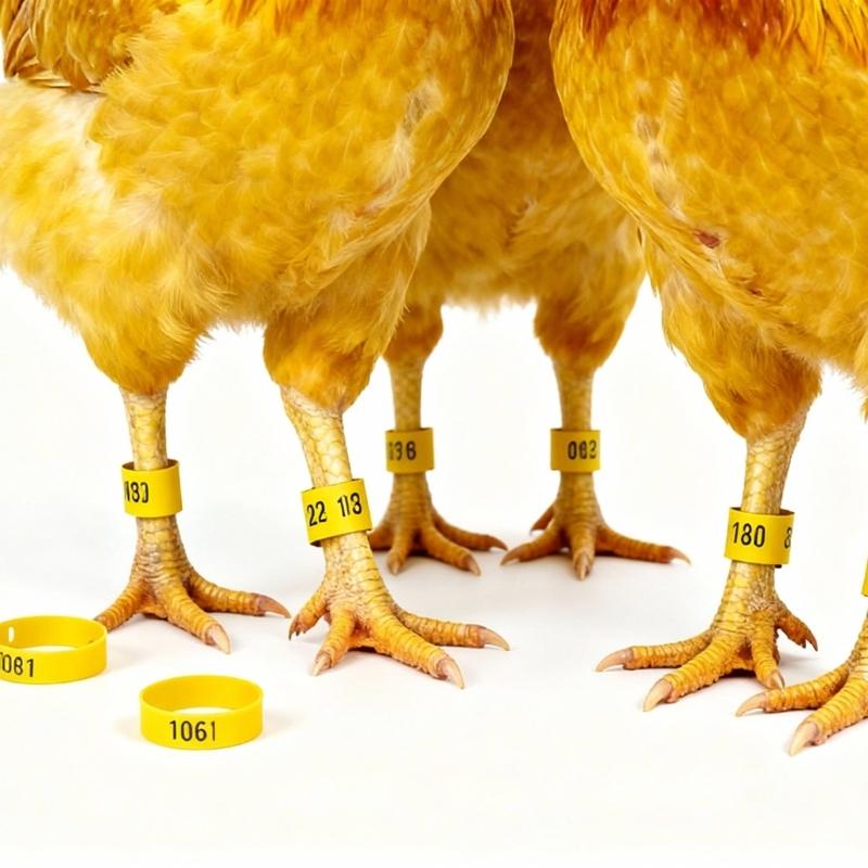 Numbered Poultry Leg Bands for Chicken Duck Identification and Farm Management Durable Plastic Reusable Leg Rings