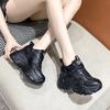 Fashion Spring Breathable Mesh Sneakers Hidden Increasing Sport Shoes Woman Wedge Casual Chunky Shoes High Platform Shoes 8.5CM Autumn