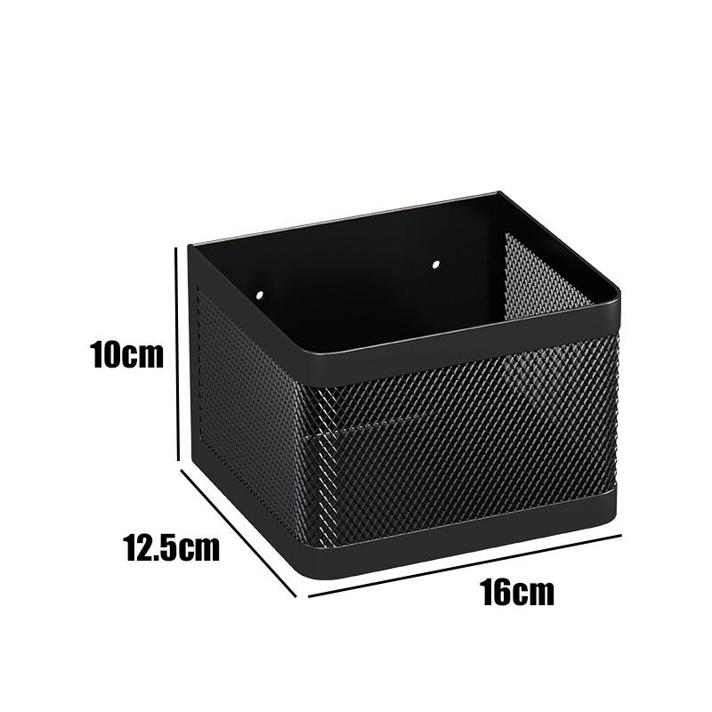 

Магнитная полка для хранения на холодильнике, железная корзина для экономии места, боковая подвесная корзина, кухонный органайзер, полка, держатель для бытовых нужд S чёрный