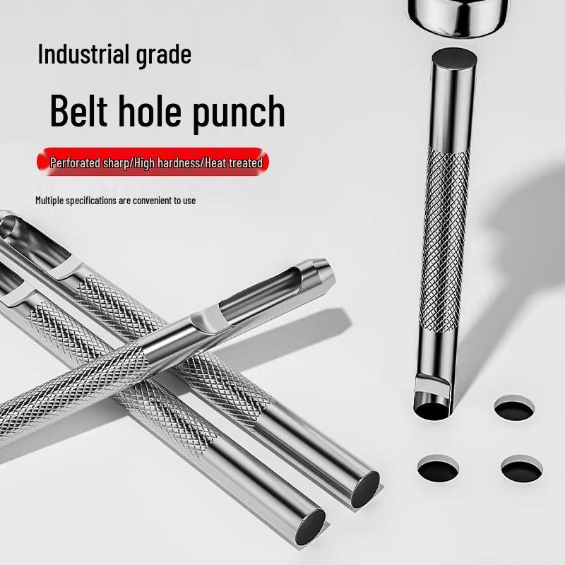 Leather Punch Tool for Belts and Straps - Ideal for Waist Belts, Shoulder Straps, Shoes, Eyelets, and Watch Straps
