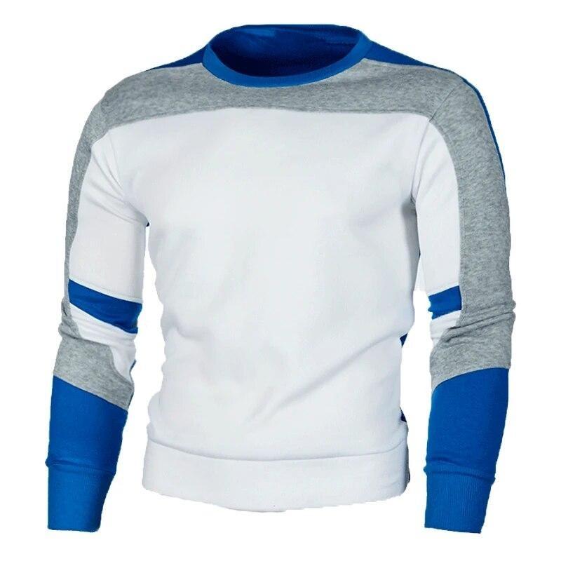 Men's Casual Crewneck Sweatshirt Color Block Autum Spring Pullover Sweatshirts