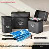 48-Color Student Art Double-Headed Touch Markers & 80-Color Quick-Dry Watercolor Pens for Kids