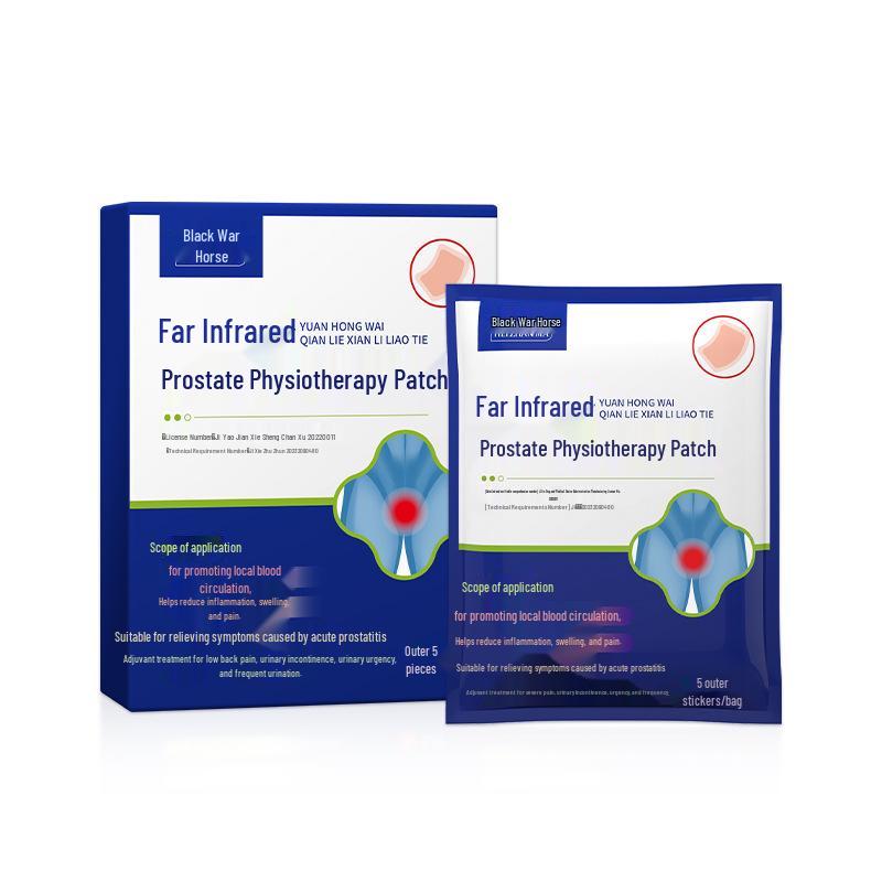 Черный Боевой Конь Инфракрасный Пластырь для Облегчения Простаты для Мужчин - Облегчение Боли и Противоотечный
