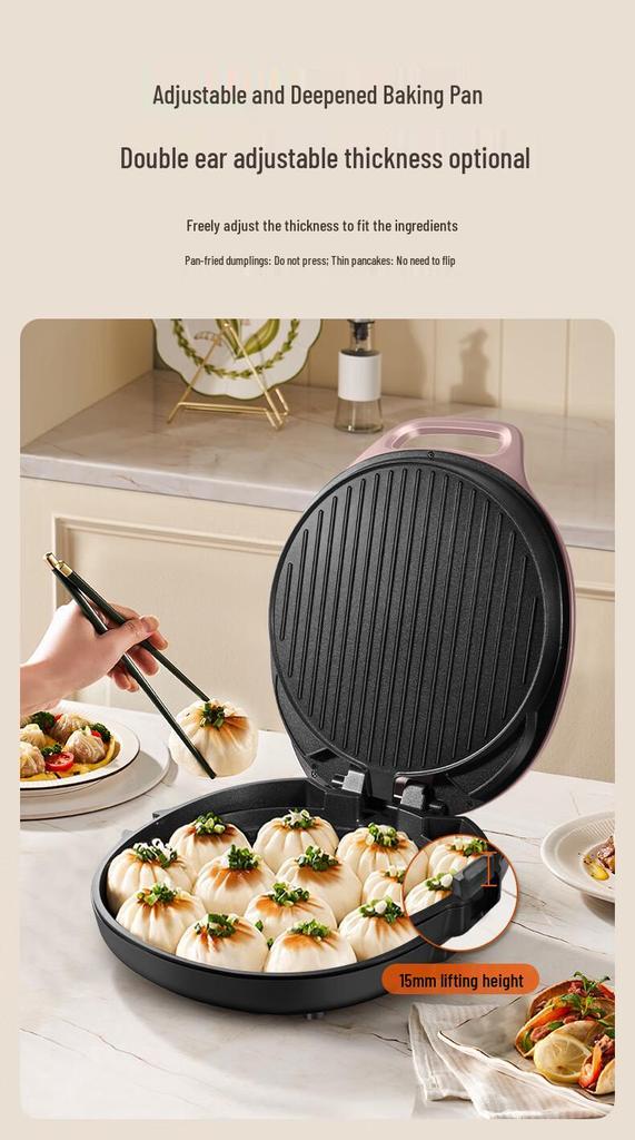 Supor JJ34AQ77 Elektrische Grillplatte: Zweiseitig, Abnehmbar, Waschbar zum Braten, Rösten, für Pfannkuchen und Crêpes