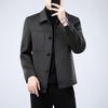 Firstview Men's Business Casual Lapel Double-Faced Wool Coat
