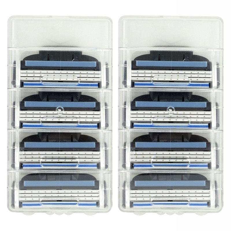 

Новые 8 шт. 3 лезвия для бритья мужские кассеты для бритья сменные лезвия для бритья 8pcs