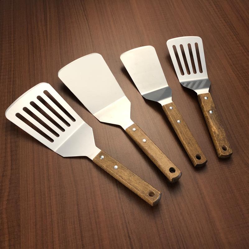 Stainless Steel Cake Spatula With Wooden Handle Cheese Shove Pizza Shovel Spatula For Cake Pizaa Baking Spatula Baking Tools