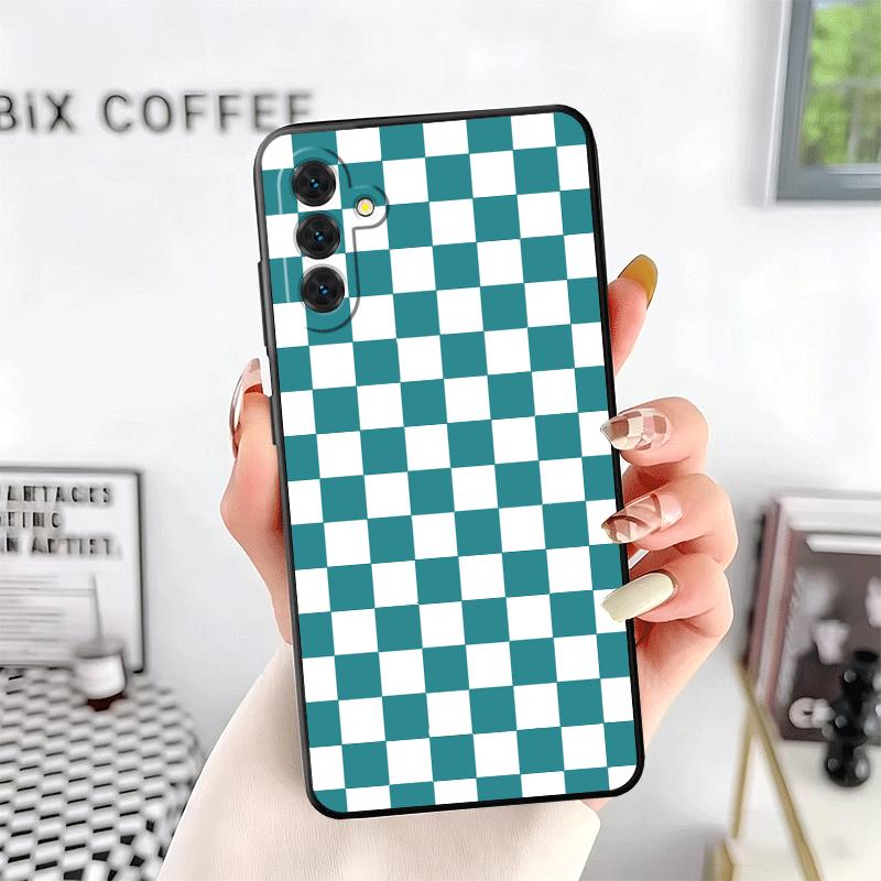 Retro Classic Chess Board Grid Soft Phone Case for Samsung A17 A37 A57 A16 A26 A36 A56 A15 A25 A35 A55 A14 A24 A34 A54 A13 A23 A