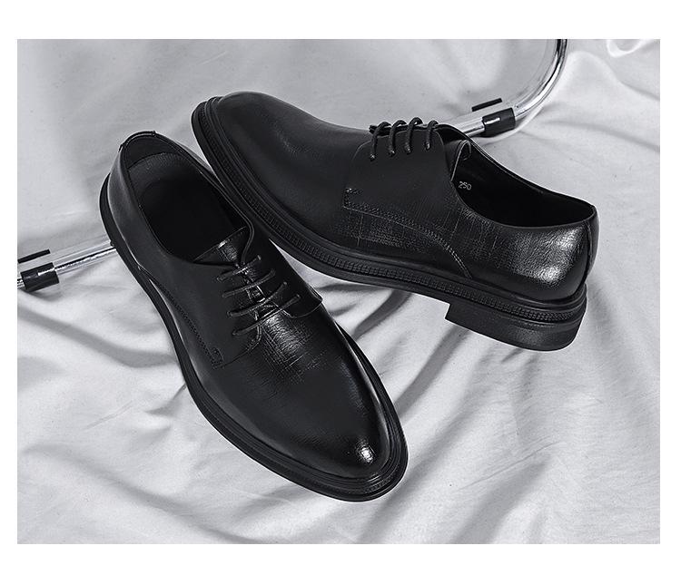 Men's Formal & Casual Leather Shoes: Soft Sole, Korean & British Style, Perfect for Weddings and Business