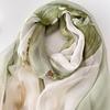 Gradient Lily Print Pretty Women Elegant Chiffon Georgette Bandana Scarf Summer Beach Sunscreen Thin Shawl