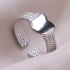1pcs Crown Heart Shell Charm Ring Two/Three Layered Adjustable Stainless Steel Rings For Women Men Accessories Vintage Jewelry
