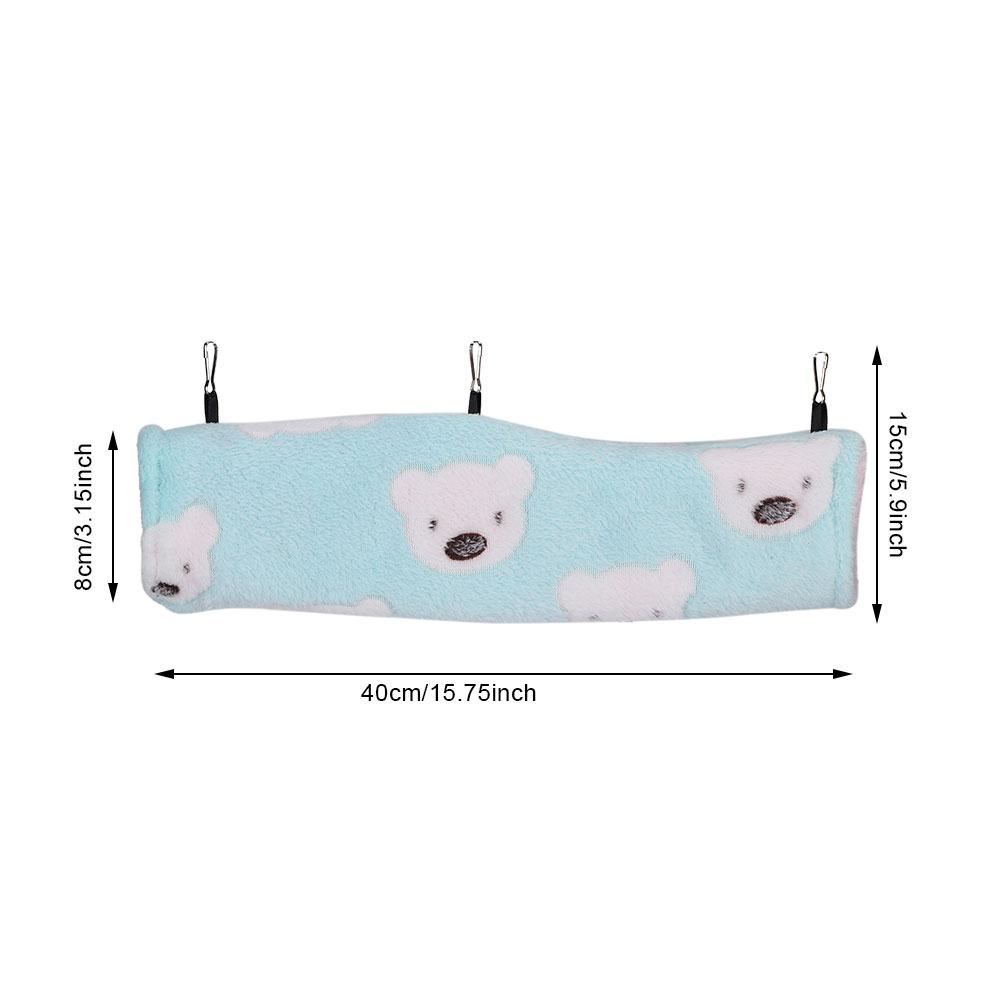 Small Pet Tunnel Cotton   Plush Soft Hamster Hanging Channel House(Green Little Bear)