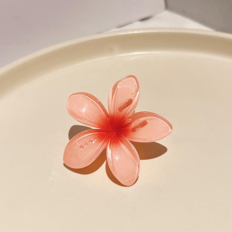 Dopamine Gradient Egg Flower Acrylic Hair Claws for Women Premium Partysu Accessories Headdress Charms Small Bang Duckbill Clips